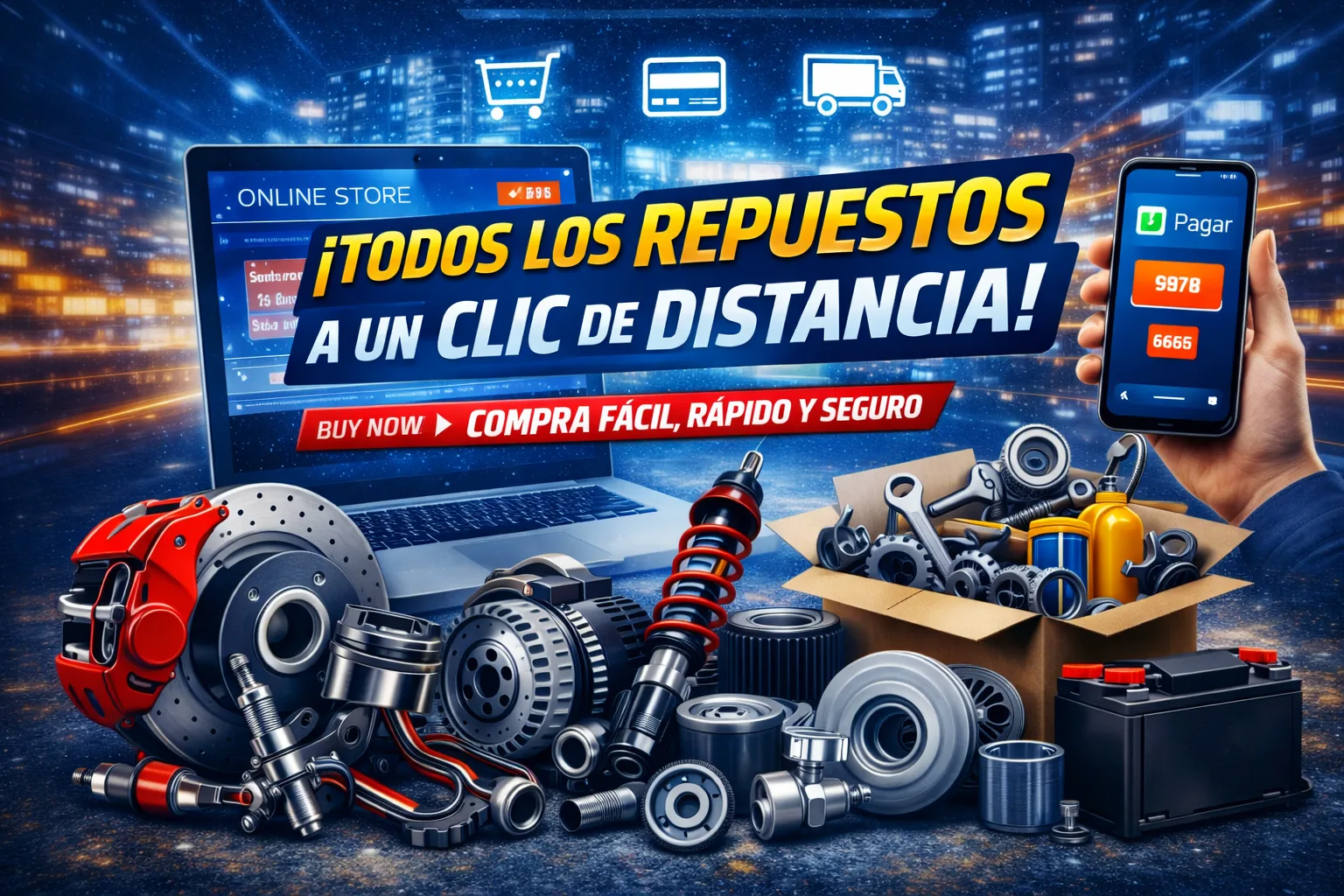 Todos los repuestos a un clic de distancia